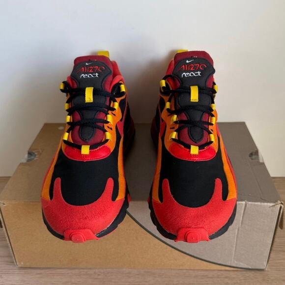 Nike Air Max 270 React Lava/Magma Men Sneakers- SZ M 7.5- W 9 main image 8